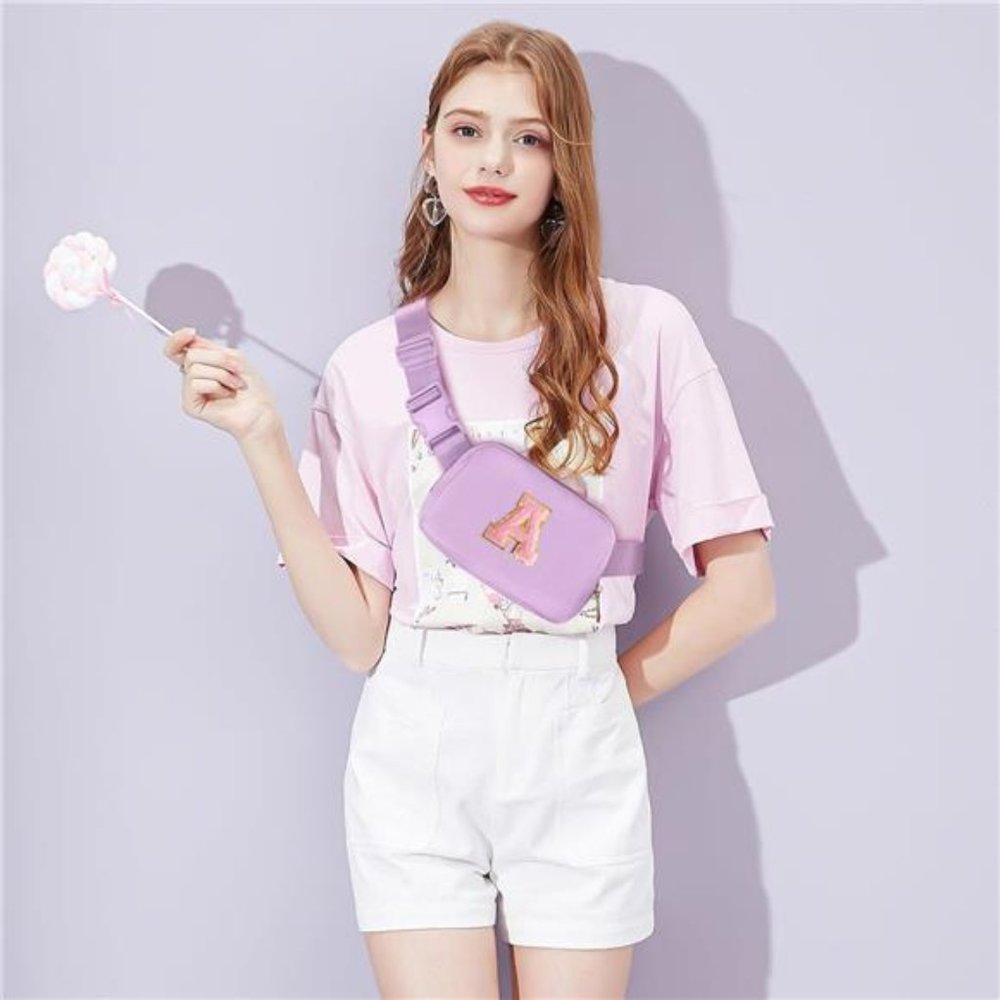 Easter Gifts for Teens Girls Belt Bag Fanny Pack Crossbody Bags Initial Letter - Picture 2 of 7